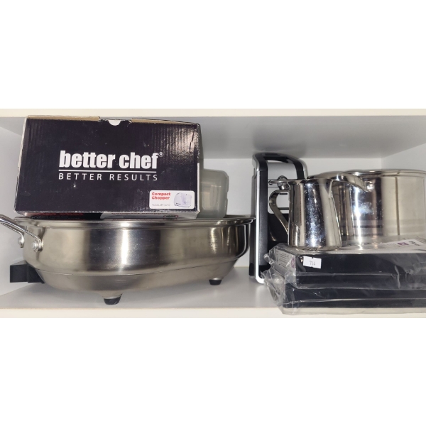 Assorted Kitchen Items Including Pots, Roasters, and More!