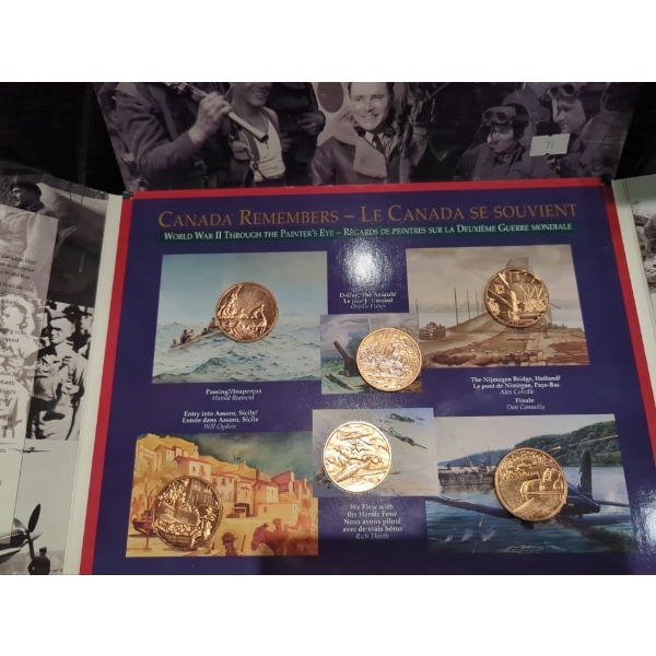 Canada Remembers: World War Two From A Painter's Eye 6 Coin Set