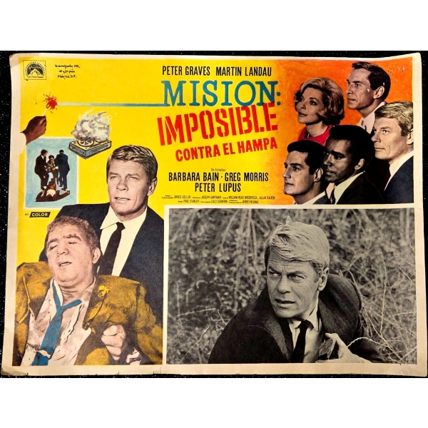 Mission: Impossible vs. The Mob - Vintage Mexican Lobby Card Poster (1968)