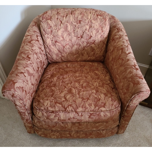 Floral Textile Chair - 30W, 33D, 25T