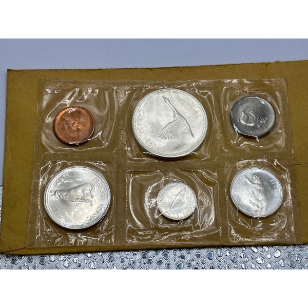 1967 Canadian Uncirculated Coin Set 43g 80% Silver