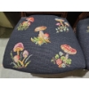 Image 9 : Pair Of Antique Mushroom Hand Embroidered Seat Chairs