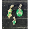 Image 1 : Collection of Green Stone Pendants 