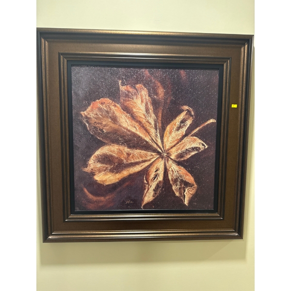 Leaf Print Illegible Signature - 34x34