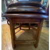 Image 3 : Oak Churchill Clock Side Table - Very Unusual 27D 21T