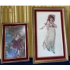 Image 1 : Two Framed Needle point Art Work Wall Hangings  8"x 10" tall