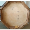 Image 4 : Octagon Wooden Table w/ Cupboard  27"w 27"d x 23"tall
