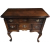 Image 1 : Wooden Side Table with Three Drawers, 32" W x 17" D x 28" H