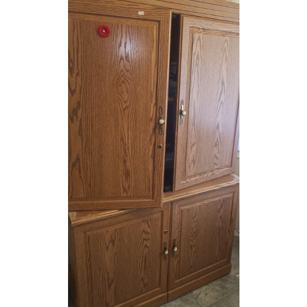 Sauder MDF Cabinet w/ Hideaway Desk 42 W, 23 D, 71 T, Key NOT Included 