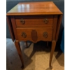 Image 1 : Wooden Drop-Leaf Side Table with Two Drawers