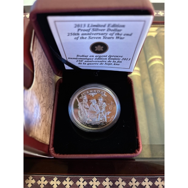 2013 $1 End of the Seven Years War, 250th Anniversary - Special Edition Pure Silver Dollar