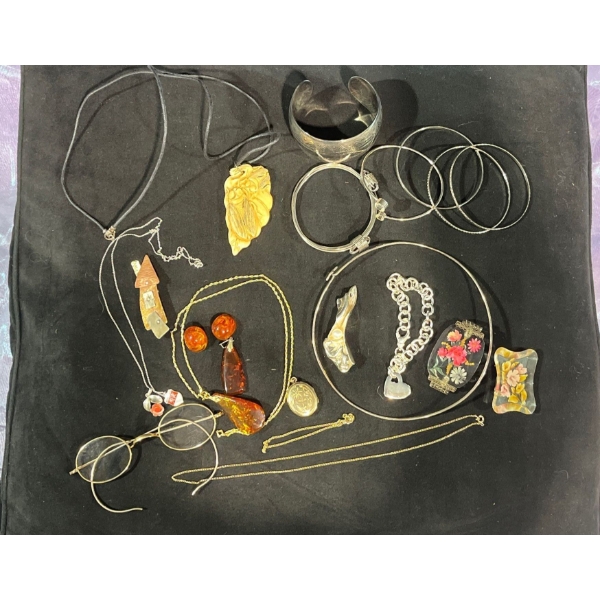 Collection of Costume Jewelry; Bracelets, Necklaces, Pendants, etc