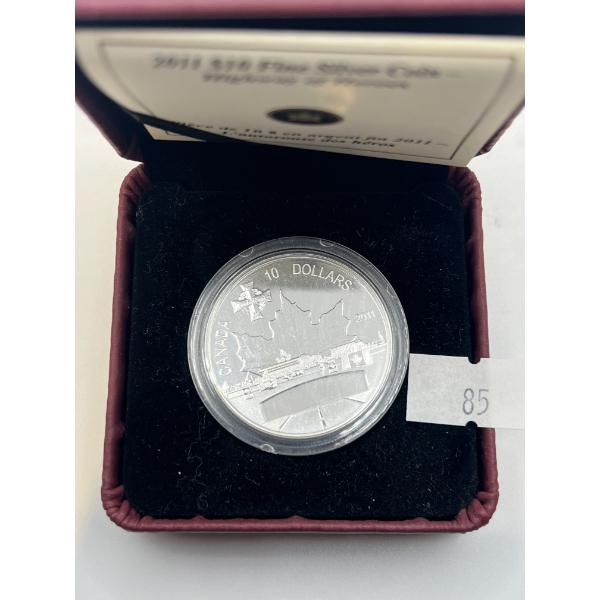 2011 $10 Canada Fine Silver- Highway of Heros
