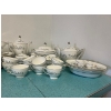 Image 2 : Vintage Minton Pandora bone china delicate grey floral pattern and silver trim One large co