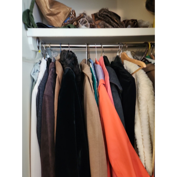 Contents of Closet- Women's Coats/ Assorted Sizes (1)