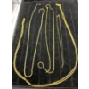Image 1 : Collection of "Gold" Necklaces. One chain is broken.