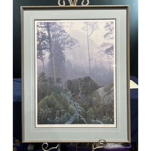 Daniel Smith African Ebony - Black Leopard Print 25.25Wx32.25H