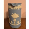Image 6 : Wedgwood Jasperware Set with Pitcher, Vase, Tray, and Trinket Box