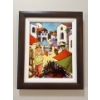Image 1 : Modern Vibrant Impressionistic Scene of Mediterranean Architecure & Cafes By Rebecca Molayem 3/100