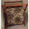 Image 3 : Antique Child Sized Upholstered Chair w/ Handmade Crib Quilt & Decorative Sewing Box