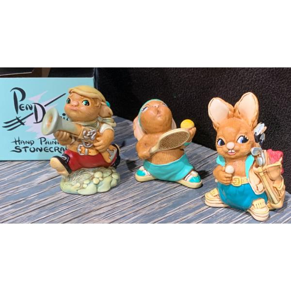 Pen Delfin Figures -  'Blunder' & Sporty Rabbits 