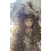 Image 2 : Large Porcelain Doll w Rose Colour Victorian Gown  38 h