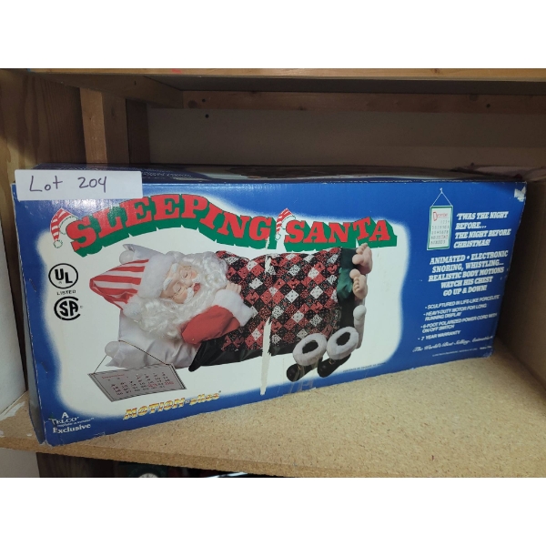Sleeping Santa Automated Figure