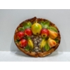 Image 1 : Chalk Fruit, Top View of Basket with Grapes, Apples, Pears, Bananas