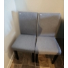 Image 1 : Four Dining Chairs w/ Grey Upholstery Covers 17 W, 18.5 D, 35 T 