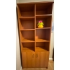 Image 2 : Teak Free Standing Office Shelf w/ Built In Cabinet 28x15x71