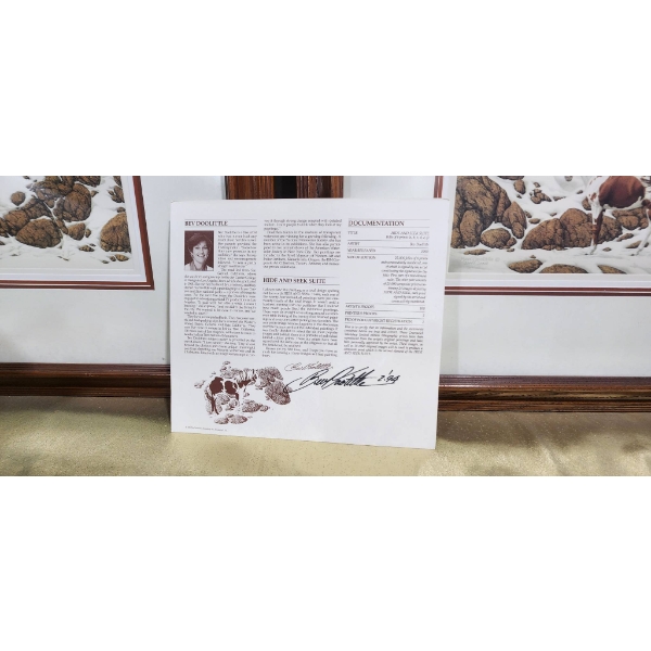 Bev Doolittle Limited Edition Signed Prints in Framed Triptychs with Certification