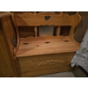 Image 3 : Wooden Bench  w/ Wooden Pull Out Waste Bin (Contents Included) 38 T, 36 L, 16 W