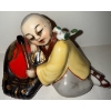Image 2 : Vintage Oriental Drummer Boy Figurine 4T w/ Brass Decorative Plate & More