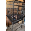 Image 2 : Large Bird Cage w/ Built In Stand On Casters 21x27x61