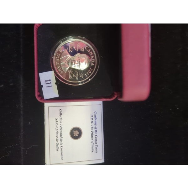 RCM 2011 Continuity of the Crown Series H.R.H The Prince of Wales Ultra High Relief Silver Coin 