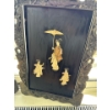 Image 2 : Japanese Black Lacquer Wood Panels w/ Abalone & Mother Of Pearl Embellishments 