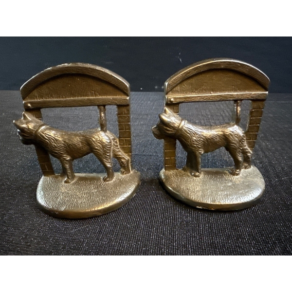 Art Deco Dog Book Ends 4T