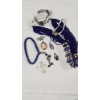 Image 4 : Vintage Blue Jewelry Featuring Bead Necklaces, Pendants, and Bracelet