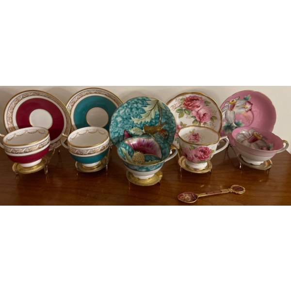 Saucer & Tea Cup Collection - Grovenor Bone China Royal Albert & Princess