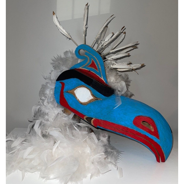 Hand Carved Northwest Coastal Indigenous Art - Ceremonial Spirit Mask 14L