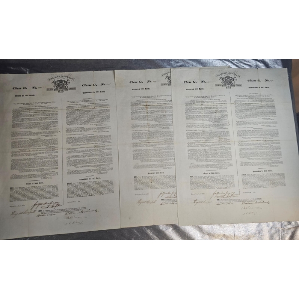 Documents Shown Are Poyaisian Land Grants From The Early 1820s.