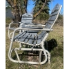 Image 6 : Outdoor Duo Rocking Connected Chairs w/table + Single Chair w/windmill