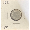 Image 1 : 1871 VF Canadian Dime 92.5% Silver
