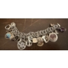Charm Bracelet Stamped Sterling, Bracelet w/ Charms Weighs 73.75g 
