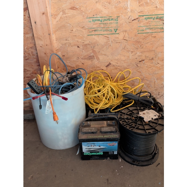 Cord Hoard - Non Ferrous Metal Collection w/ Lead Acid Boat Battery  