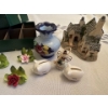 Image 2 : Mini Bone China Flowers By Healacraft, Fishermans Wharf By D. Winter  & Small Vases From Portugal 