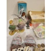Image 6 : Chinese Slippers, an 8 Foot Crossword Puzzle, Vintage Postcards, and Glass Animals