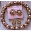 Image 2 : Fifth Avenue Collection Jewelry Set With Necklace and Eight Earring Pairs