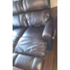 Image 5 : Dark Brown 2 Sear Dual Reclining Leather Sofa 50 W, 30 D, 41 T