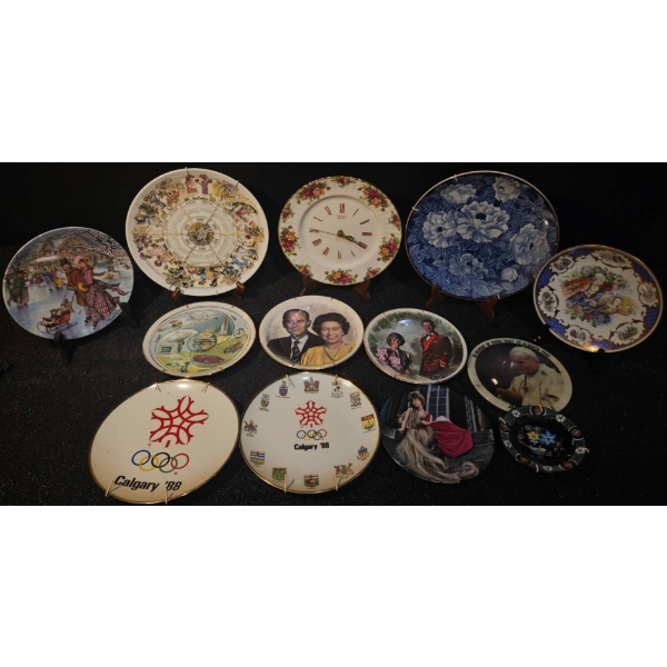 Decorative Collector Plates Featuring Various Themes